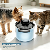 Fontaine à eau automatique intelligente pour animaux de compagnie, marque privée OEM ODM, avec filtration et circulation d'eau fraîche, grande capacité, pour chats et chiens