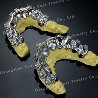 Bijoux Hip Hop, grande pierre VVS, grillz glacés, 8 8 pour hommes, argent sterling 925, 10K 14K 18K, certifié par un tiers