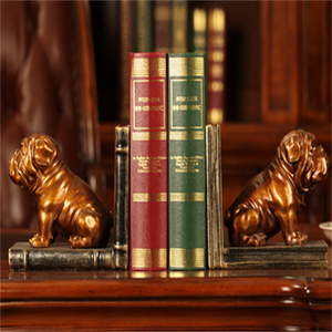 Porte-livres décoratifs en résine en forme de chiot <span class=keywords><strong>Shar</strong></span> <span class=keywords><strong>Pei</strong></span> mignon, style rustique américain, ornements de décoration intérieure vintage vieillis - Product Image 1