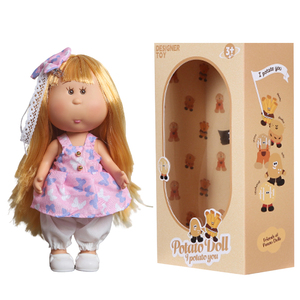 Muñeca de Patata Kawaii de 24 CM, 3 Estilos, Ropa de Mezclilla Floral de Otoño, Muñeca de Vinilo con Caja de Regalo, Decoración, Regalo para Niñas Pequeñas - Product Image 2