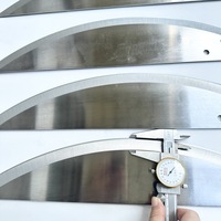 Cuchilla Curva de Acero Inoxidable en Forma de Media Luna para Cortadora de Vegetales con Banda Transportadora, Corte Industrial de Alimentos, Montaje Personalizado