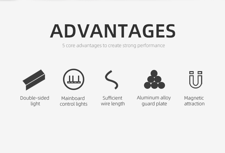 Bande lumineuse LED Double face AR30 adressable, en alliage d'aluminium, 5V, éclairage magnétique, nouvelle collection,