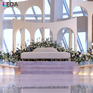 Arche de scène de mariage en PVC carré blanc de haute qualité LEDA, décoration de scène de salle, arche de toile de fond - Product Image 4