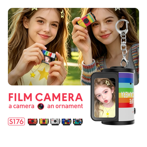 Mini appareil <span class=keywords><strong>photo</strong></span> vintage pour enfants, écran IPS 1,47 pouces HD 1080P, rechargeable par Type-C, format porte-clés, vente en gros - Product Image 2