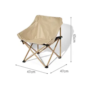 Outdoor Portable Folding Moon Chair Lightweight Sketch Camping Fishing Travel Foldable Chair Portable Beach Folding Chair