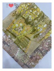 Meerkleurige <span class=keywords><strong>Net</strong></span> Lovertjes Kant Franse Tule Kant Sparkle Pailletten Borduurstof - Product Image 6