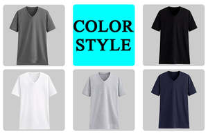 เสื้อยืดคอวีพิมพ์ลายสำหรับผู้ชายเสื้อยืดผ้าฝ้ายสีขาวเสื้อยืดสีขาวพิมพ์ลายได้เองแบบ DIY สำหรับภาพหรือโลโก้ของคุณ - Product Image 4