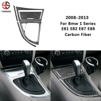 Autocollant de cadre de boîte de rangement de bande latérale de panneau de changement de vitesse de voiture en fibre de carbone pour BMW série 1 E81 E82 E87 E88 2008-2013