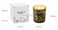 Vente en gros 6oz 10oz Home Decor Bougie parfumée à lumière LED avec boîte-cadeau