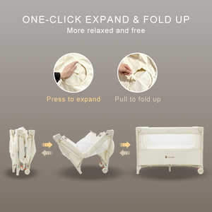 Culla per Neonati Pieghevole in Ferro di Alta Qualità con Fasciatoio Integrato, Ideale per Camera da Letto, Ospedale o Parco - Product Image 2