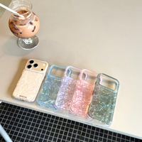 Coque de téléphone anti-chute simple à double couche et motif uni pour iPhone 15/16/17 PRO MAX