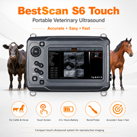 Échographe vétérinaire portable pour le diagnostic de la gestation des bovins et des chevaux avec écran tactile et sonde rectale