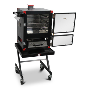 Barbecue extérieur en acier avec fumoir et gril, jauge de température et finition peinte durable - Product Image 5