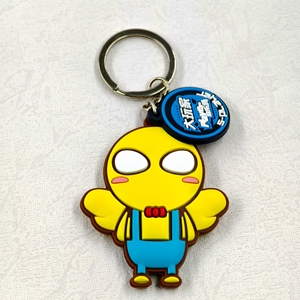 批发可爱动物公司标志钥匙扣卡通3D pvc软橡胶钥匙扣小鸡钥匙扣钥匙扣 - Product Image 2