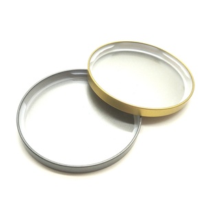 Capuchon en métal personnalisé avec logo en relief, 107*10 mm, or, argent, couvercle rond en étain avec joint en caoutchouc pour pot à bougie en verre, tasse - Product Image 5