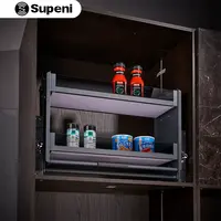 Supeni-cesta de alambre de acero inoxidable para armario de cocina, cestas para cajón de almacenamiento, elevador, gran oferta