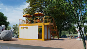 Caffetteria di Lusso su Due Piani da 20 Piedi, Comoda e Veloce, <span class=keywords><strong>Casa</strong></span> del Caffè per la Strada - Product Image 2