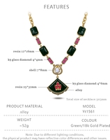 Parures de bijoux fantaisie tendance en alliage de coquillages, collier et boucles d'oreilles plaqués or incrustés, pour cadeau de mariage ou de fête pour femmes