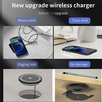 Chargeur sans fil OEM ODM à chargement rapide 30mm 10W caché sans coupe Chargeur sans fil longue distance
