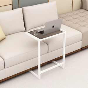 Canapé-lit moderne personnalisé, <span class=keywords><strong>table</strong></span> basse, <span class=keywords><strong>table</strong></span> d'appoint <span class=keywords><strong>en</strong></span> forme <span class=keywords><strong>de</strong></span> C avec plateau <span class=keywords><strong>en</strong></span> verre - Product Image 1