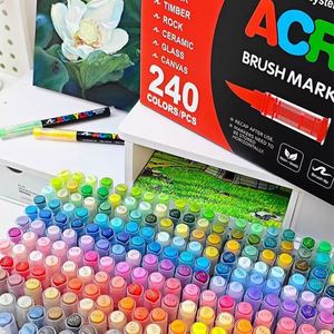 Premium Acrylic <b>Paint</b> Permanent Markers <b>Set</b> 240 Colors Safe Non Toxic Permanent Ink for Wood Glass Fabric and Plastic - Product Image 4