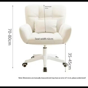 <span class=keywords><strong>Silla</strong></span> de Oficina Acolchada con Tela Suave, <span class=keywords><strong>Silla</strong></span> de Escritorio Giratoria Ajustable con <span class=keywords><strong>Ruedas</strong></span> para Oficina en Casa, Estudio, Dormitorio - Product Image 6