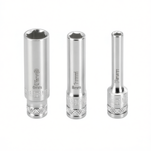 Fervi Long Hexagon <b>Socket</b> Wrench 6mm <b>8mm</b> 10mm Chrome Vanadium Steel - Product Image 2