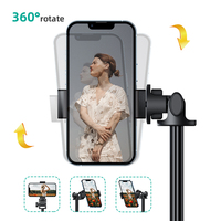 Vente chaude 53.54 "Boucle Téléphone Portable Trépied Stand En Aluminium Léger Caméra En Plein Air Portable Étanche Antichoc Anneau Trépied