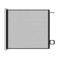 Barrière extensible en acier inoxydable sans perçage pour chats et petits chiens - Clôture de séparation pliable pour escalier/porte