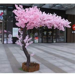 Grand <span class=keywords><strong>arbre</strong></span> artificiel de cerisier rose, plante décorative pour intérieur et extérieur, idéal pour mariages, hôtels et décoration intérieure. - Product Image 3