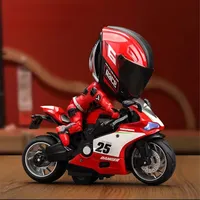 Figura de Acción de Motociclista en Versión Q, Modelo a Escala 1:5, de Aleación, Regalo para Niños Pequeños
