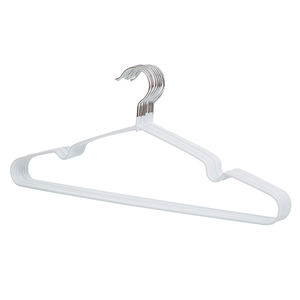 Gain <span class=keywords><strong>de</strong></span> place Fournisseur évalué Vente en gros Cintre en fil enduit <span class=keywords><strong>de</strong></span> PVC antidérapant Blanc pour le ménage - Product Image 1
