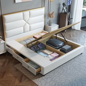 Home Bedroom Furniture Modern Style <strong>Bed</strong> <strong>Set</strong> <strong>Full</strong> Size with Storage Wholesale Price Comfortable Leather king Size <strong>Bed</strong> <strong>for</strong> Adult - Product Image 3