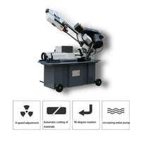 Machine à scier métallique multifonctionnelle à découpe d'angle 220V/380V 1100W 7 pouces, scie à ruban durable