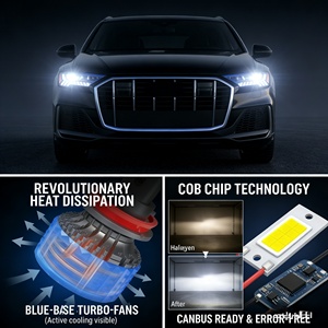 Ampoule de phare de voiture LED super lumineuse 12V 130W 16000lm 6500K H1 H4 H7 H11 9005 9006 Canbus sans erreur IP68 étanche - Product Image 4