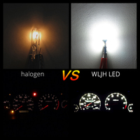 Ampoules LED T5 W3W W1.2W 4014 7SMD de haute qualité pour tableau de bord de voiture, lampes de jauge, éclairage intérieur automobile, voyants d'avertissement, lumières d'instrumentation