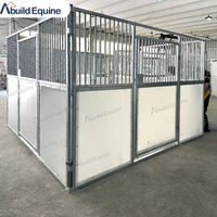 Enclos portable pour chevaux ABILD incroyablement robuste, panneaux en acier/aluminium, construction galvanisée à chaud, surface enduite de poudre, stable