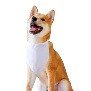 Whitetriangle khăn con chó Bandana Pet Đảng trang trí đám cưới khăn thăng hoa trống Pet tam giác nước bọt khăn cho hình ảnh tùy chỉnh