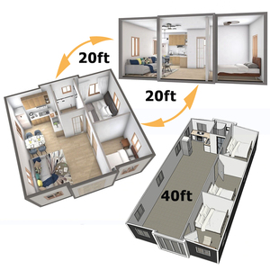 Casas Prefabricadas Modulares Sinoy de 20 pies/40 pies, Estilo de Lujo <span class=keywords><strong>para</strong></span> <span class=keywords><strong>Personas</strong></span> <span class=keywords><strong>Mayores</strong></span>, Casa Contenedor Expandible Prefabricada - Product Image 2