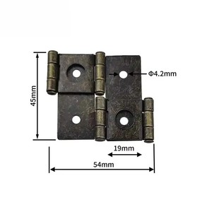 Antique Furniture Hinge 5/8" Retro Style Antique Copper <b>Double</b> Acting Folding Screen Hinge for Screen - Product Image 2
