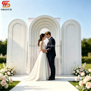Arco Combinado Minimalista de 3 Piezas, Fondo de PVC, Acrílico Multicapa, para Bodas y Banquetes - Product Image 2
