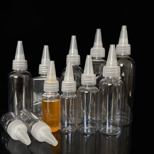 Flacon compte-gouttes en plastique transparent de luxe, vide, petit format, en PET, nouveau design personnalisé, pour emballage de soins de la peau - Product Image 1