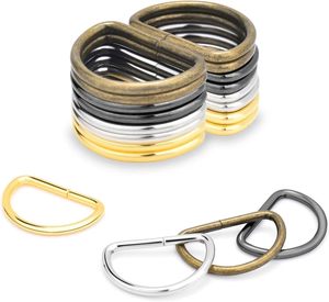 Pack <b>Metal</b> D Ring For Purse Making Aprons Belts Dee Rings <b>Metal</b> Buckle For Canvas Bags Webbing Leather Straps <b>Wallets</b> Crafts Pet - Product Image 1