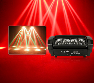 Mini Spider RGBW de 100W <span class=keywords><strong>con</strong></span> Doble Haz de Ocho Ojos, Luz Móvil LED de Escaneo de 4.5 180° <span class=keywords><strong>con</strong></span> Control DMX512 y Base E27 para DJ, <span class=keywords><strong>Bar</strong></span>, <span class=keywords><strong>Discoteca</strong></span> - Product Image 2