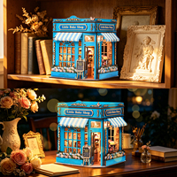 Prachtige kleine magische kasteel DIY miniatuur poppenhuis kit 3D houten puzzel LED verlichting luxe milieuvriendelijke handgemaakte huisdecoratie