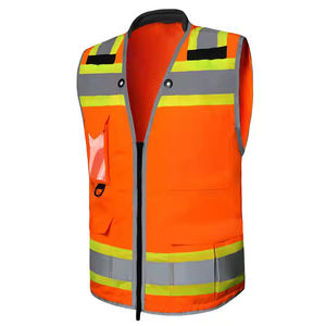 Nouveau gilet réversible imperméable haute visibilité réchauffeur de corps maille et polyester uni avec gilet de sécurité à 6 poches - Product Image 1