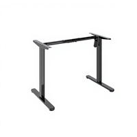 Cadre de bureau électrique réglable en hauteur DIY à moteur unique 720-1180mm 70kg, structure ergonomique en acier noir, blanc, gris