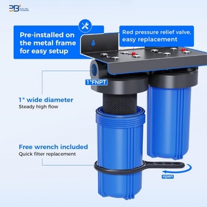 Hệ thống lọc nước toàn bộ 2 giai đoạn, với bộ lọc CTO trầm tích 10 "x 4.5" (clo, mùi vị và mùi) với bảng treo - Product Image 3