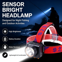 Lampe frontale LED super lumineuse à longue portée, réglable, rechargeable, IP65, ABS K03, éclairage de camping en plein air, pêche de nuit