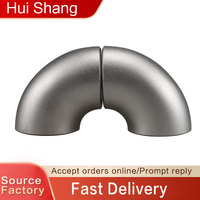 Coude en acier inoxydable Hui Shang 304 316 45 90 degrés, raccord de tuyauterie en acier inoxydable, coude en acier inoxydable 12 pouces 90